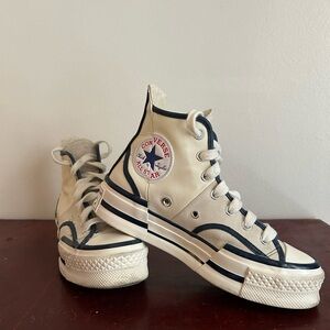 Converse Leather/Suede High Top Sneakers